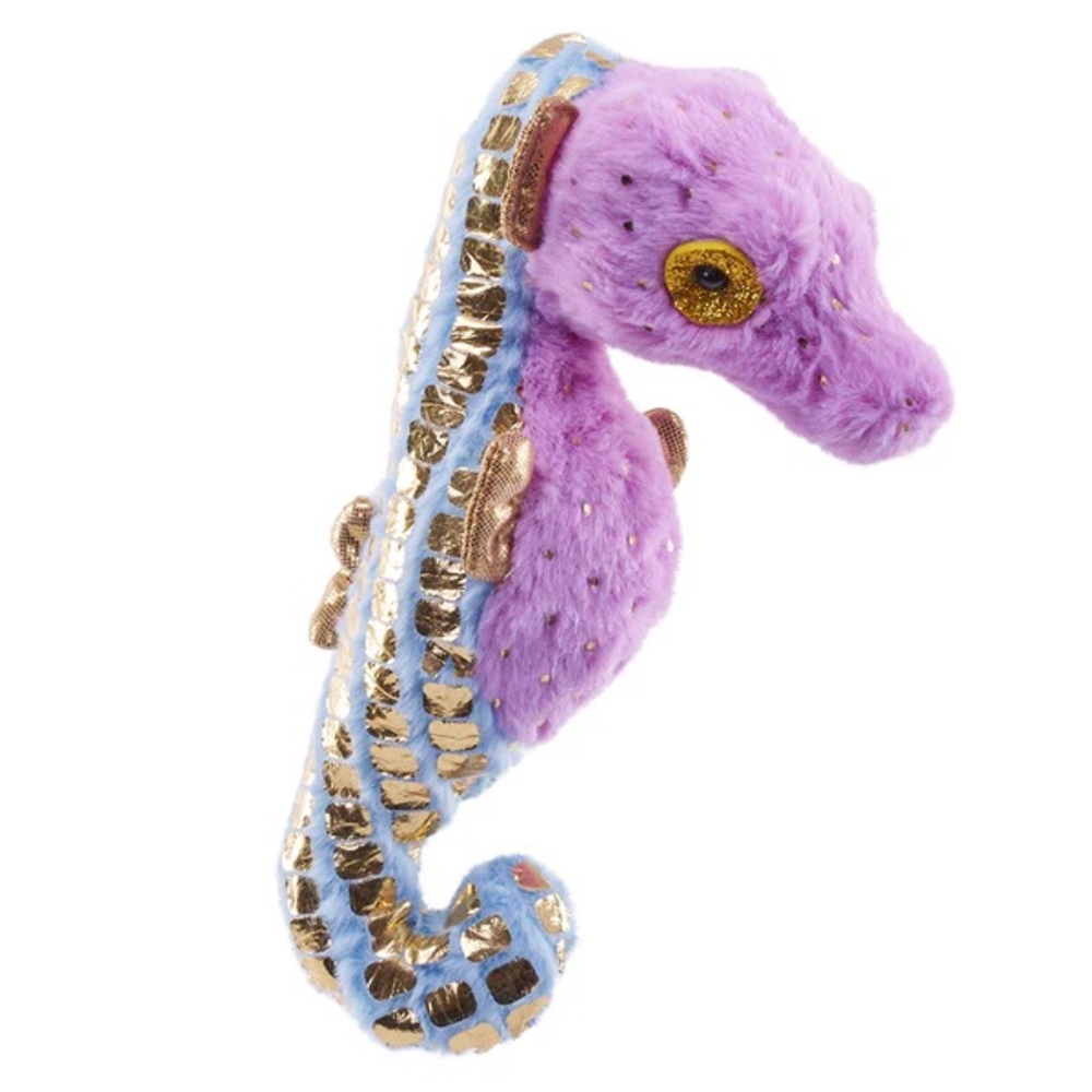 Junior Foilkins Purple Seahorse 6” Plushie eco